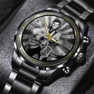 Elvis Presley Black Stainless Steel Watch - GNE 545