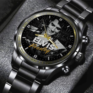 Elvis Presley Black Stainless Steel Watch - GNE 745