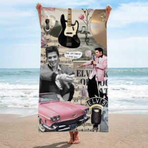 Elvis Presley Rectangle Beach Towel - TANTN 5598