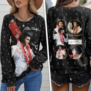 Elvis Presley Round Neck Raglan Sleeve Sweatshirt – HOATT 7316