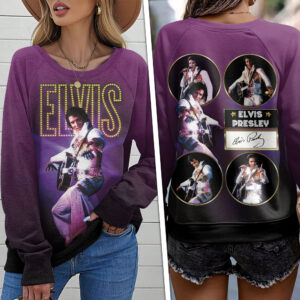 Elvis Presley Round Neck Raglan Sleeve Sweatshirt – HOATT 7137