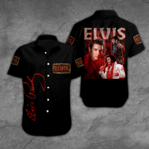 Elvis Presley Short Sleeve Button-Down Shirt - HOATT 1046
