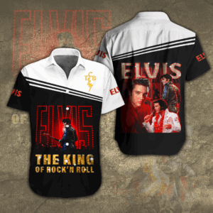 Elvis Presley Short Sleeve Button-Down Shirt - HOATT 1111