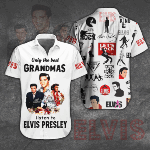 Elvis Presley Short Sleeve Button-Down Shirt - HOATT 1182