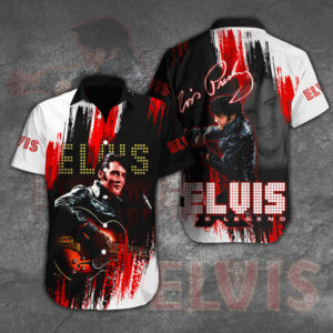 Elvis Presley Short Sleeve Button-Down Shirt - HOATT 1209