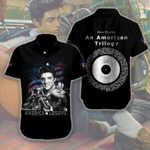 Elvis Presley Short Sleeve Button-Down Shirt – HOATT 7641.1