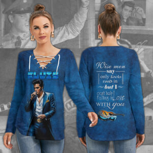 Elvis Presley Women's Long Sleeve Neckline Tie Sweatshirt - HOATT 6047
