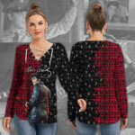 Elvis Presley Women's Long Sleeve Neckline Tie Sweatshirt - HOATT 6083