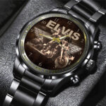 Elvis Presley x Harley Davidson Black Stainless Steel Watch - MAITM 6387