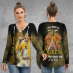 Freddie Mercury Women’s Long Sleeve Neckline Tie Sweatshirt – MAITM12615