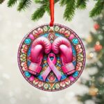 Breast Cancer Awareness Fixed Shape 2-Side Printed Acrylic Ornament - GNE 1828
