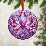 Breast Cancer Awareness Fixed Shape 2-Side Printed Acrylic Ornament - GNE 1829