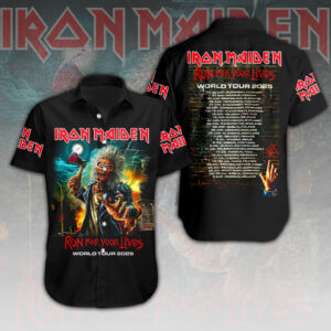 Iron Maiden Short Sleeve Button-Down Shirt – HOATT 12073