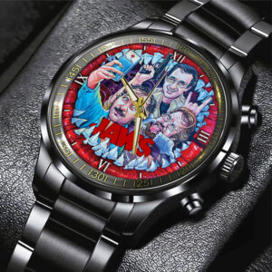 Jaws Black Stainless Steel Watch - GNE NEW489