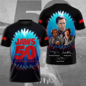 Jaws 50th Anniversary 2025 3D Apparel - TMTHU556