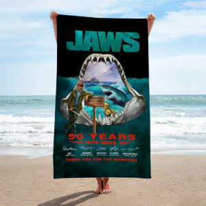 Jaws Rectangle Beach Towel - HOATT 10624