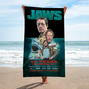 Jaws Rectangle Beach Towel - HOATT 10625