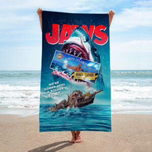 Jaws Rectangle Beach Towel - HOATT 11030