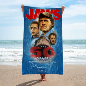 Jaws Rectangle Beach Towel - HOATT 11106