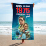 Jaws Rectangle Beach Towel - HOATT 11233