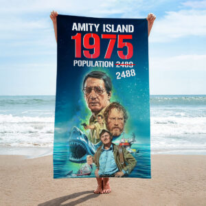 Jaws Rectangle Beach Towel - HOATT 11233