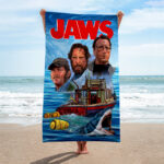 Jaws Rectangle Beach Towel - HOATT 11313