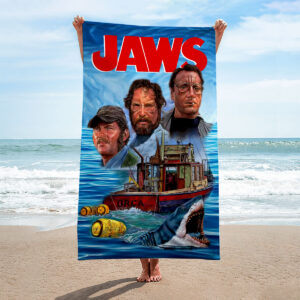 Jaws Rectangle Beach Towel - HOATT 11313