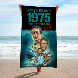 Jaws Rectangle Beach Towel - HOATT 11314