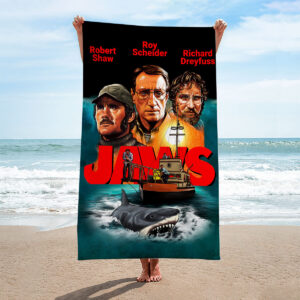 Jaws Rectangle Beach Towel - HOATT 11422