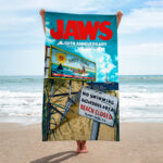 Jaws Rectangle Beach Towel - HOATT 11788
