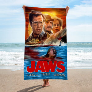 Jaws Rectangle Beach Towel - HOATT 11991