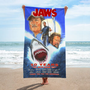 Jaws Rectangle Beach Towel - HOATT 10171