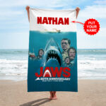 Personalized Jaws Rectangle Beach Towel - HOATT 10140