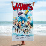 Jaws Rectangle Beach Towel - HOATT 10826