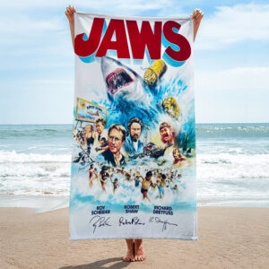 Jaws Rectangle Beach Towel - HOATT 10826