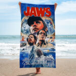 Jaws Rectangle Beach Towel - HOATT 10880