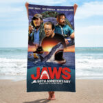 Jaws Rectangle Beach Towel - HOATT 11169