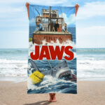 Jaws Rectangle Beach Towel - HOATT 11232