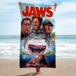Jaws Rectangle Beach Towel - HOATT 11260