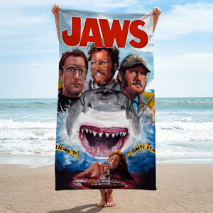 Jaws Rectangle Beach Towel - HOATT 11260