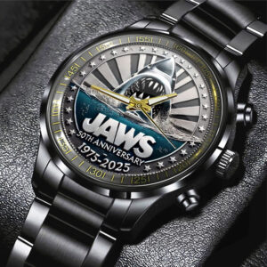 Jaws Black Stainless Steel Watch - TANTN 12372