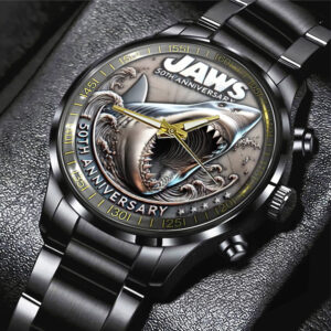 Jaws Black Stainless Steel Watch - TANTN 12373