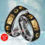 Personalized Kiss Band Custom Alloy Ring - HOATT 12233