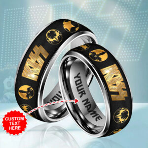 Personalized Kiss Band Custom Alloy Ring - HOATT 12233