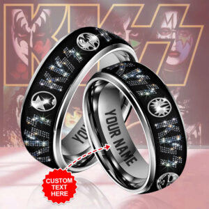 Personalized Kiss Band Custom Alloy Ring - MAITM 12076