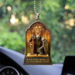 Kneel Before God Custom Shape 2-Side Printed Acrylic Car Ornament - MAITM12508