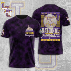 LSU Tigers Baseball 2025 National Champions 3D Apparel - MAITM 11752
