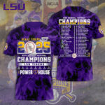 LSU Tigers Baseball 2025 National Champions 3D Apparel – TANTN 13982