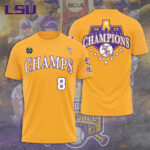 LSU Tigers Baseball 2025 National Champions 3D Apparel – TANTN 14094