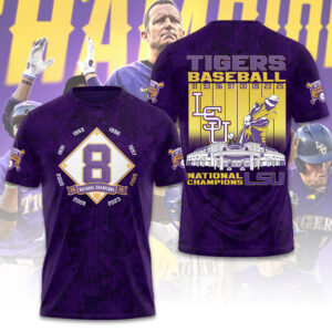 LSU Tigers Baseball 2025 National Champions 3D Apparel - GNE 3798